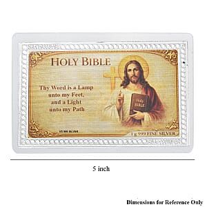 999 Fine Silver Holy Bible Emboss Sheet 1g
