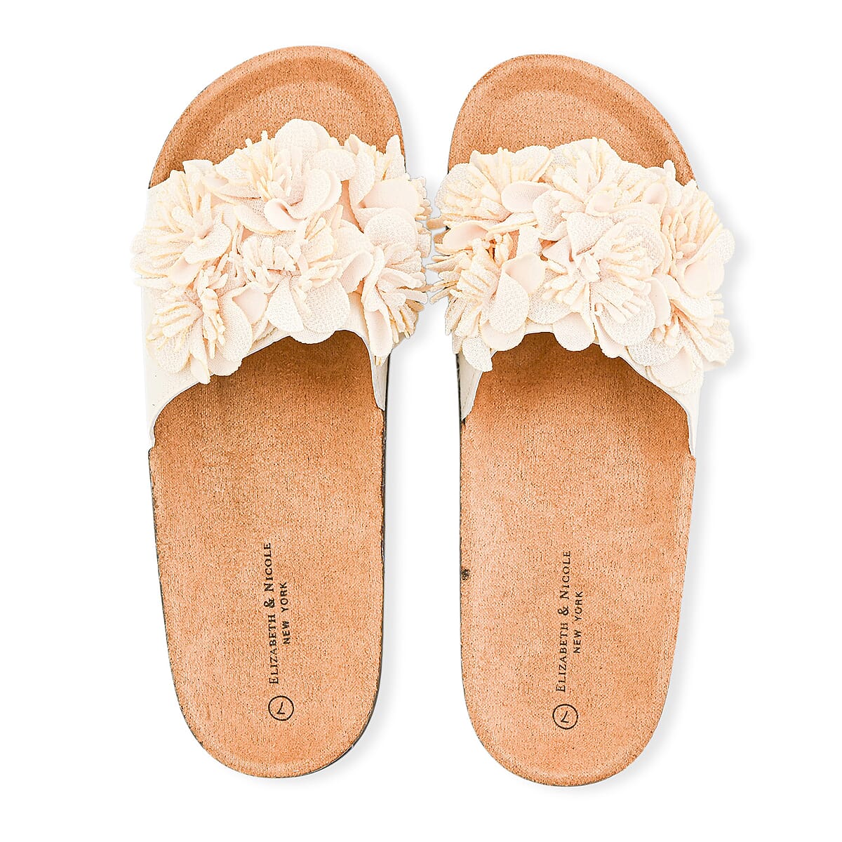 ELIZABETH & NICOLE Cream Floral Sandals (Size 6) image number 6