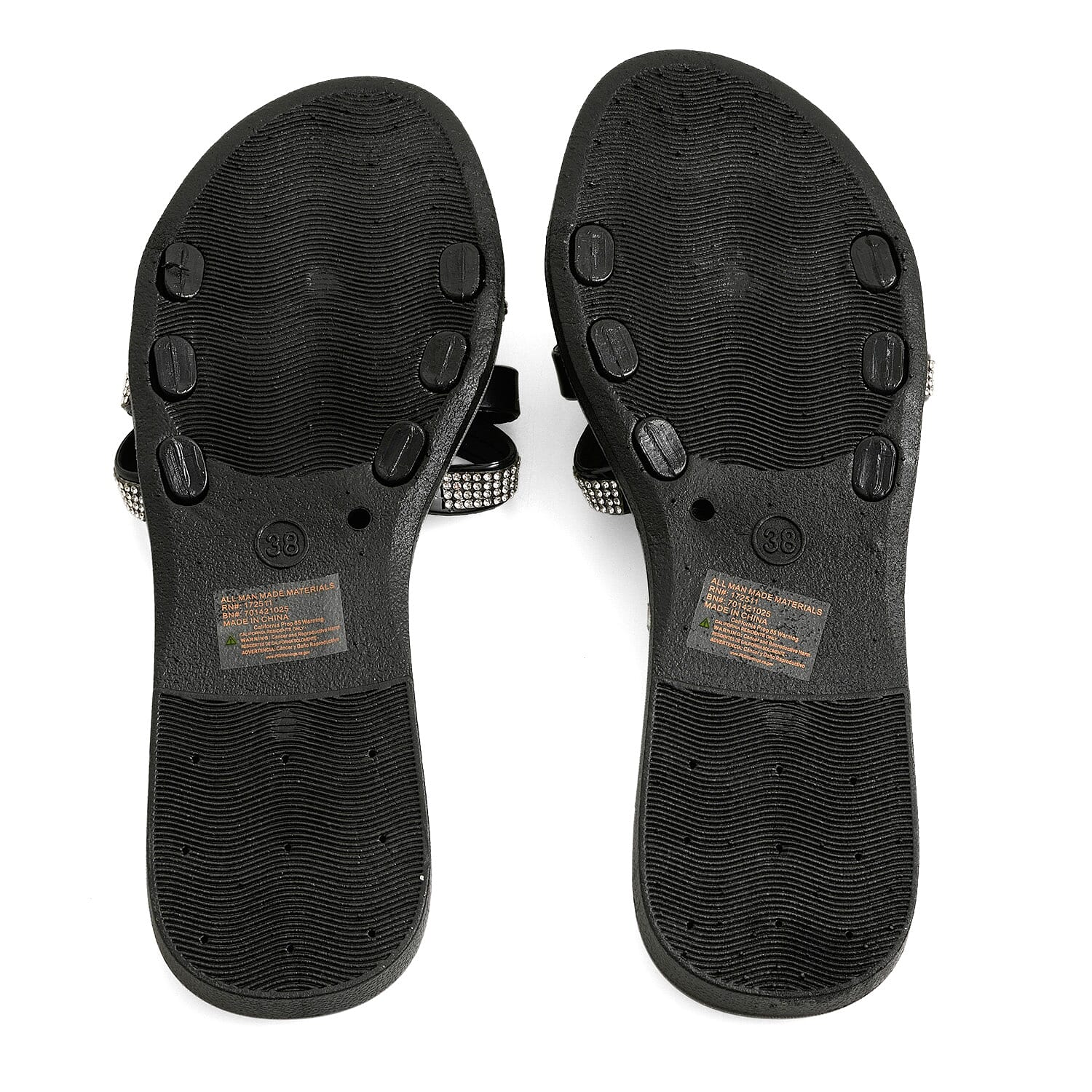 ASHLEY BLUE Black Strap Sandals (Size 6)