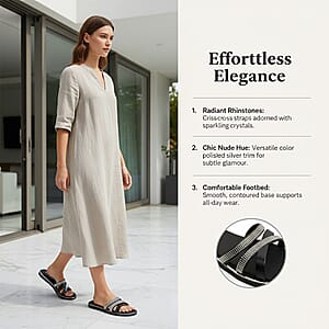 ASHLEY BLUE Black Strap Sandals (Size 9)