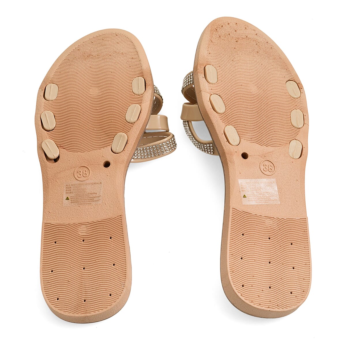 ASHLEY BLUE Beige Strap Sandals (Size 8) image number 7