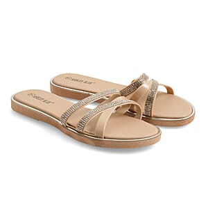 ASHLEY BLUE Beige Strap Sandals (Size 11)