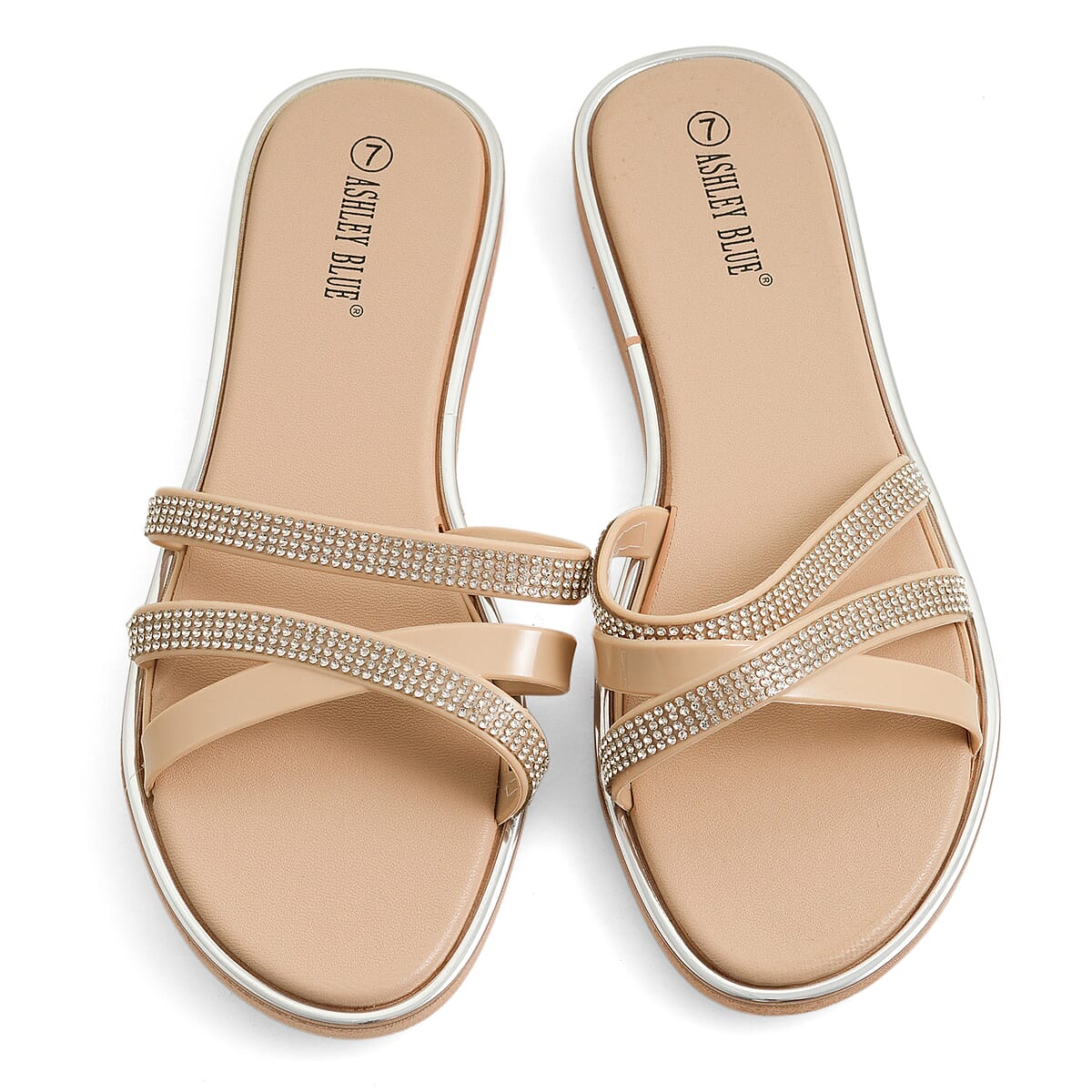 ASHLEY BLUE Beige Strap Sandals (Size 11) image number 5