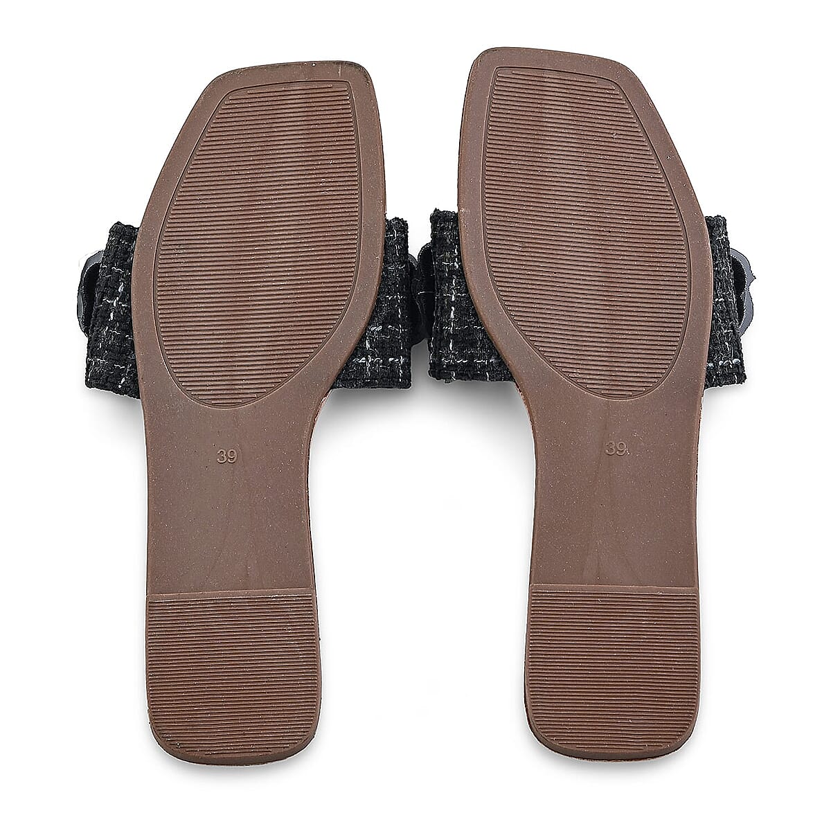 Black Floral Sandals  -8 image number 6