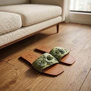 Sage Floral Sandals  -7