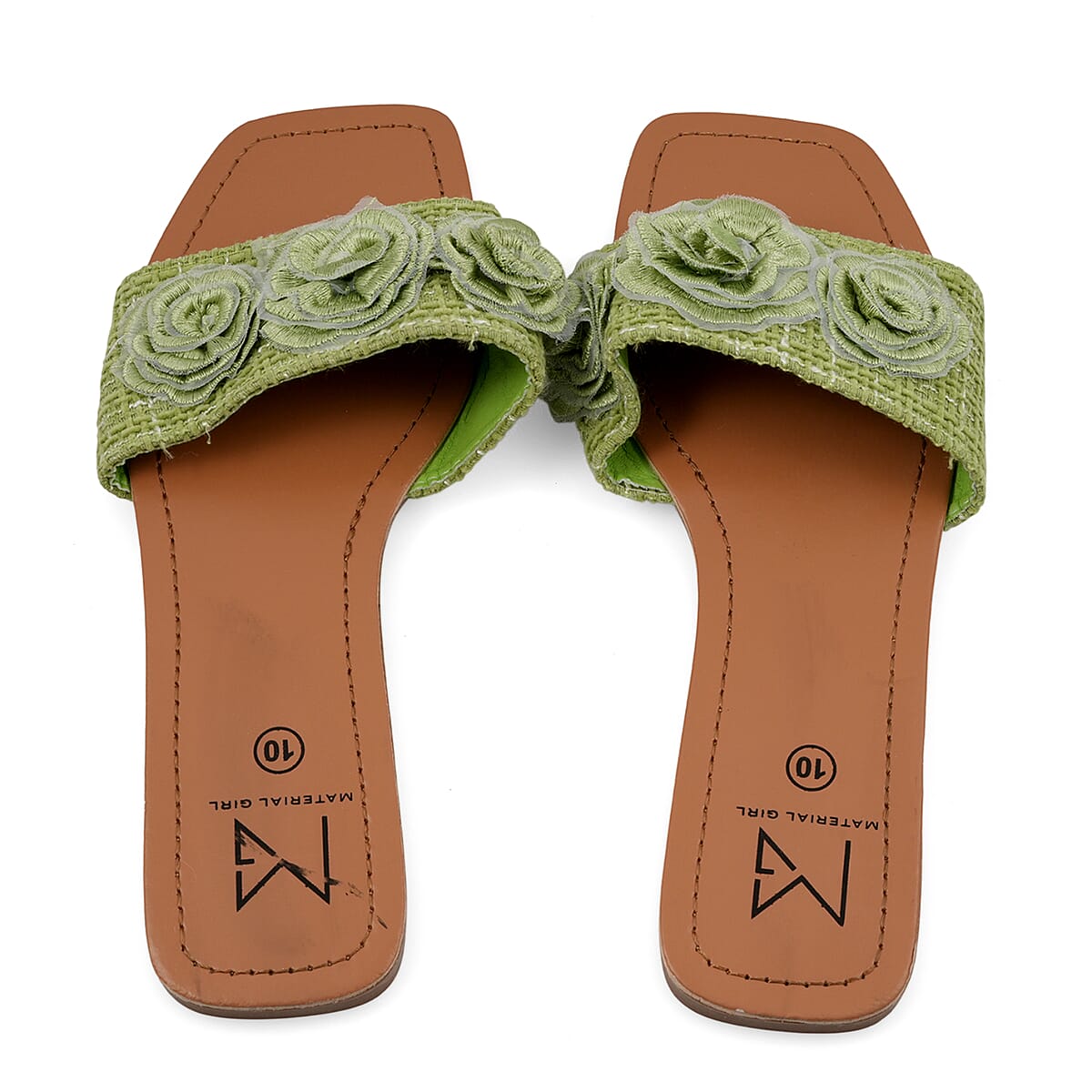 Sage Floral Sandals  -7 image number 5