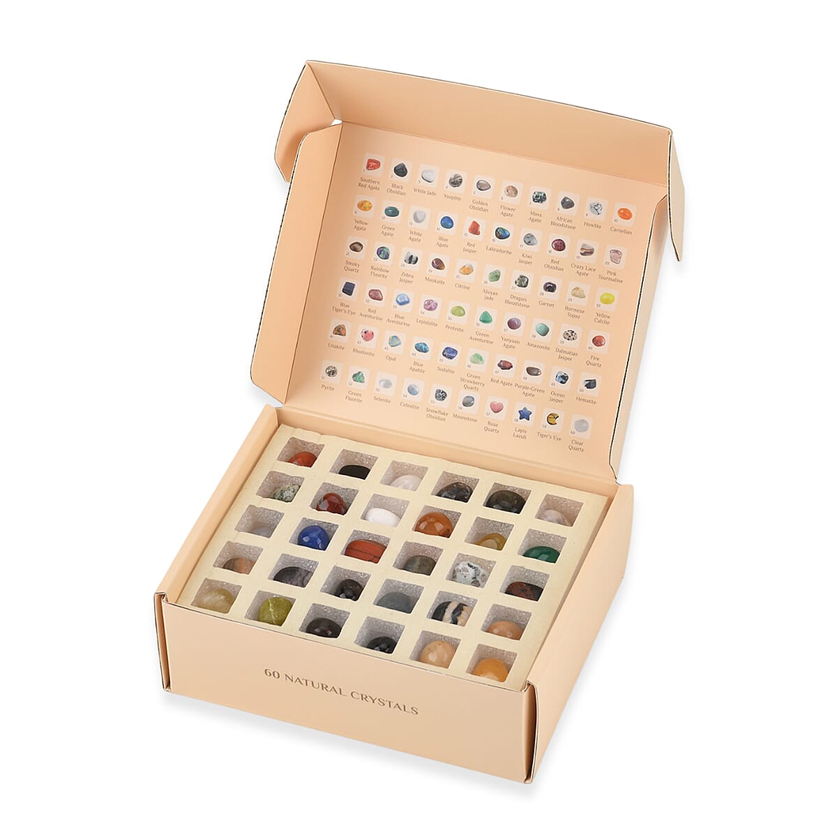 60pcs Crystal Kit  stone size: about 20mm box size:  about 17.5x14x6cm weight about: 563g Material: Stones Color: Multi color image number 4