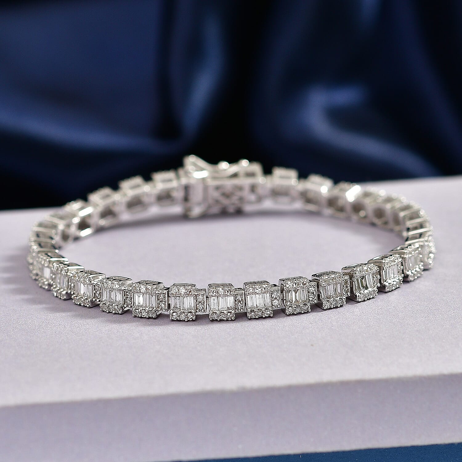 Luxuriant Lab Grown Diamond Matrix Block Bracelets