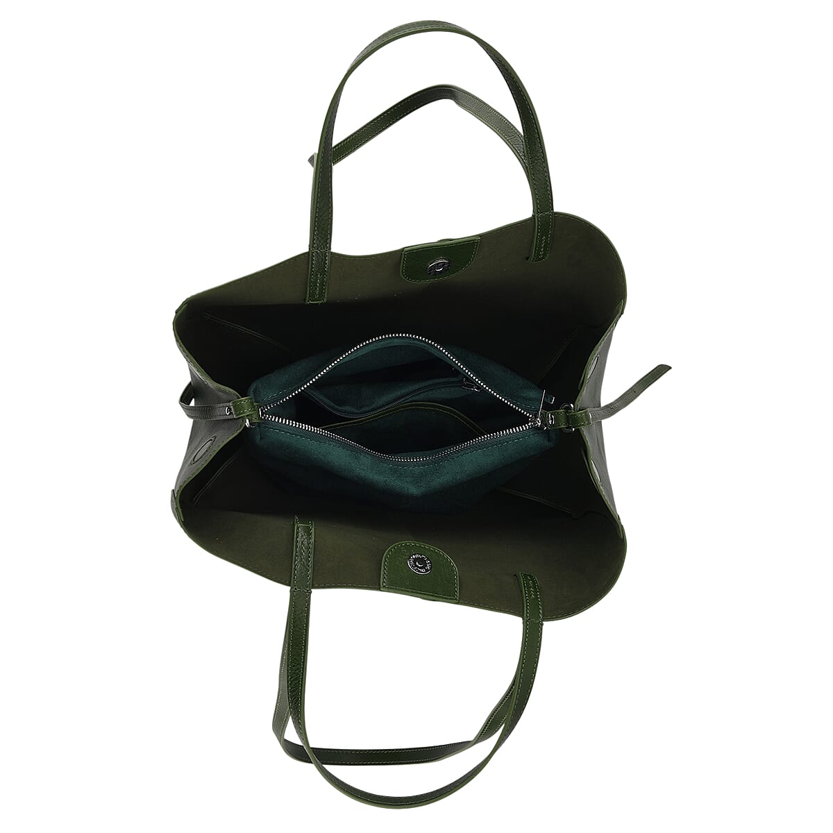 La Marey Green Genuine Leather Tote Bag image number 5