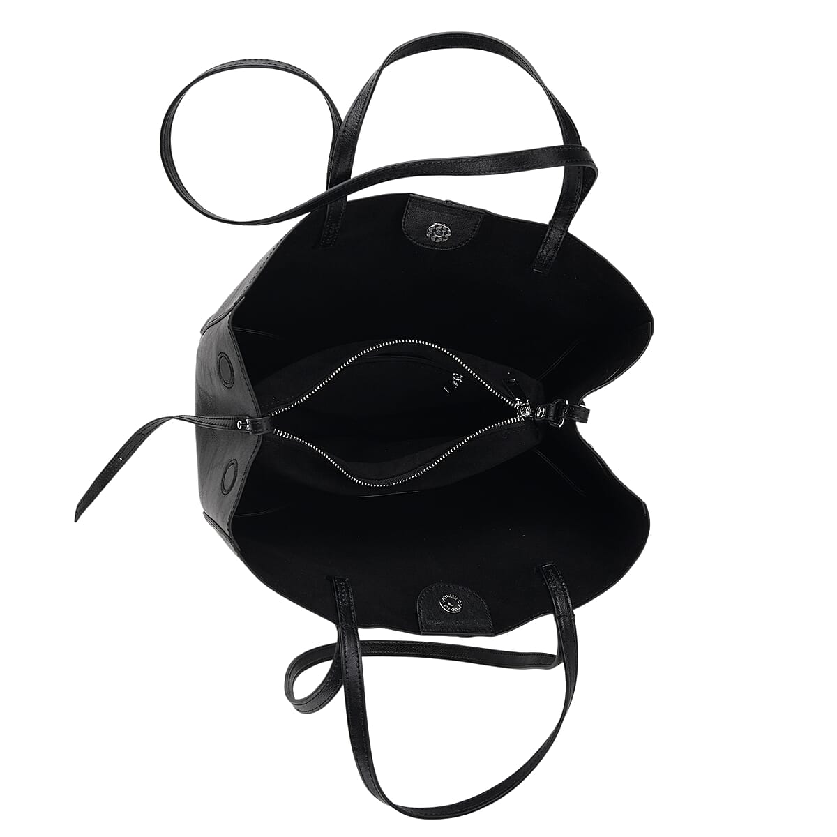 La Marey Black Genuine Leather Tote Bag image number 5