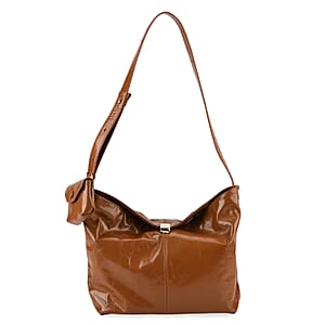 La Marey Brown Genuine Leather Crossbody Bag