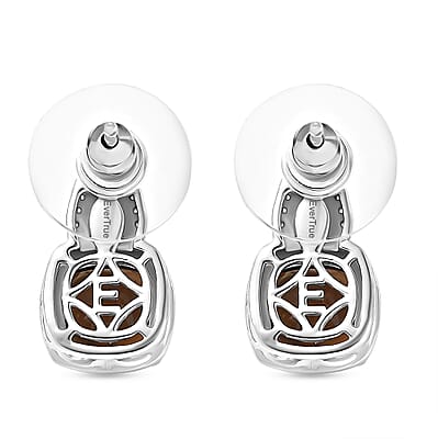 EverTrue Autumn Alexite and Multi Gemstone 4.60 ctw Wings of Fire Earrings in 18K YG Plated and Platinum Bond