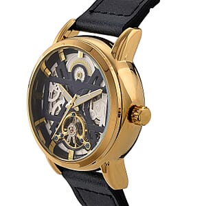 EON 1962 Automatic Mechanical Movement Bue Dial Watch in Goldtone