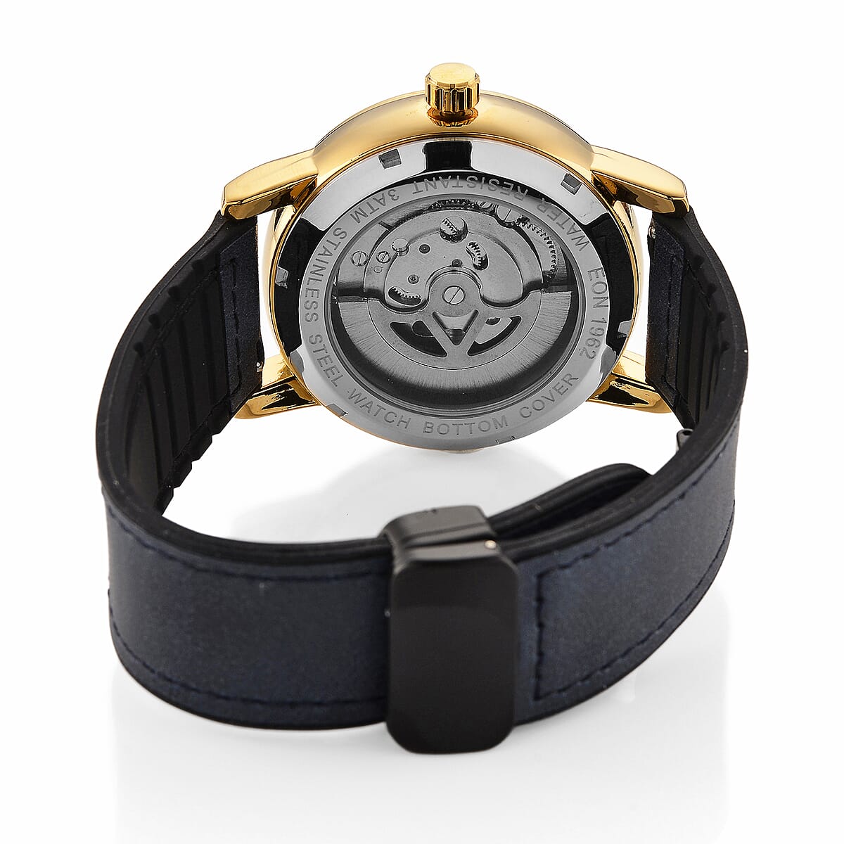 EON 1962 Automatic Mechanical Movement Bue Dial Watch in Goldtone image number 6