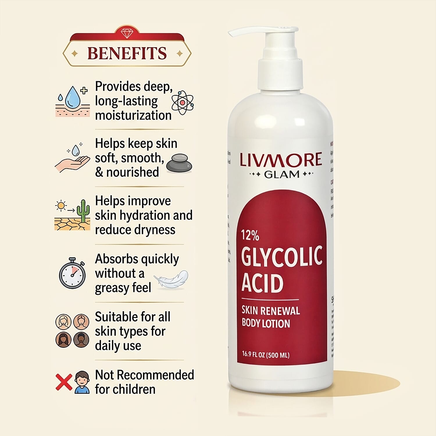 Marigold & Lotus 12% Glycolic Acid Skin Renewal Body Lotion