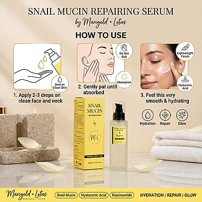 Marigold & Lotus Snail Mucin Repairing Serum 3.38oz