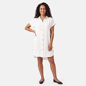 La Marey White Woven Dress - One Size Fits Most