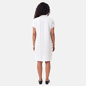 La Marey White Woven Dress - One Size Fits Most
