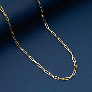 14K Yellow Gold 2.5mm Paperclip Necklace (24 Inches)(2.7g)