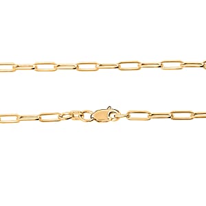 14K Yellow Gold 2.5mm Paperclip Necklace (24 Inches)(2.7g)