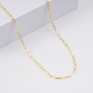14K Yellow Gold 2.5mm Paperclip Necklace (22 Inches)(2.6g)