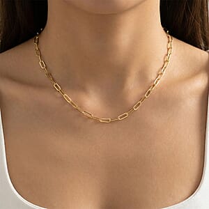 14K Yellow Gold 2.5mm Paperclip Necklace (22 Inches)(2.6g)