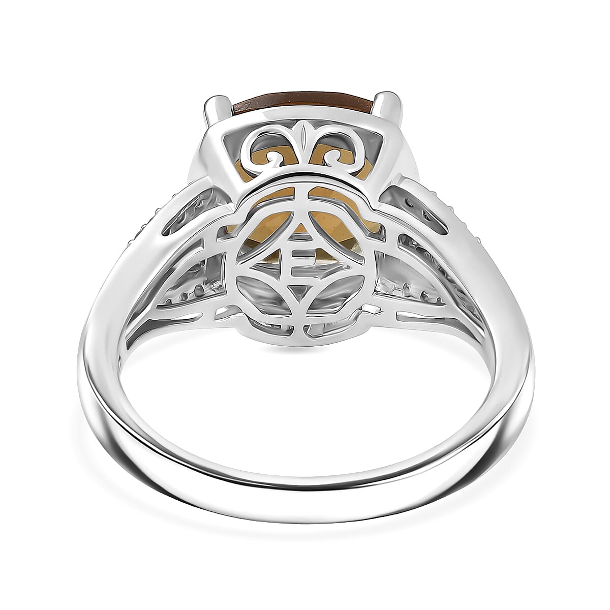EverTrue Autumn Alexite and Multi Gemstone 4.40 ctw Wings of Fire Ring in 18K YG Plated and Platinum Bond (Size 10.0)
