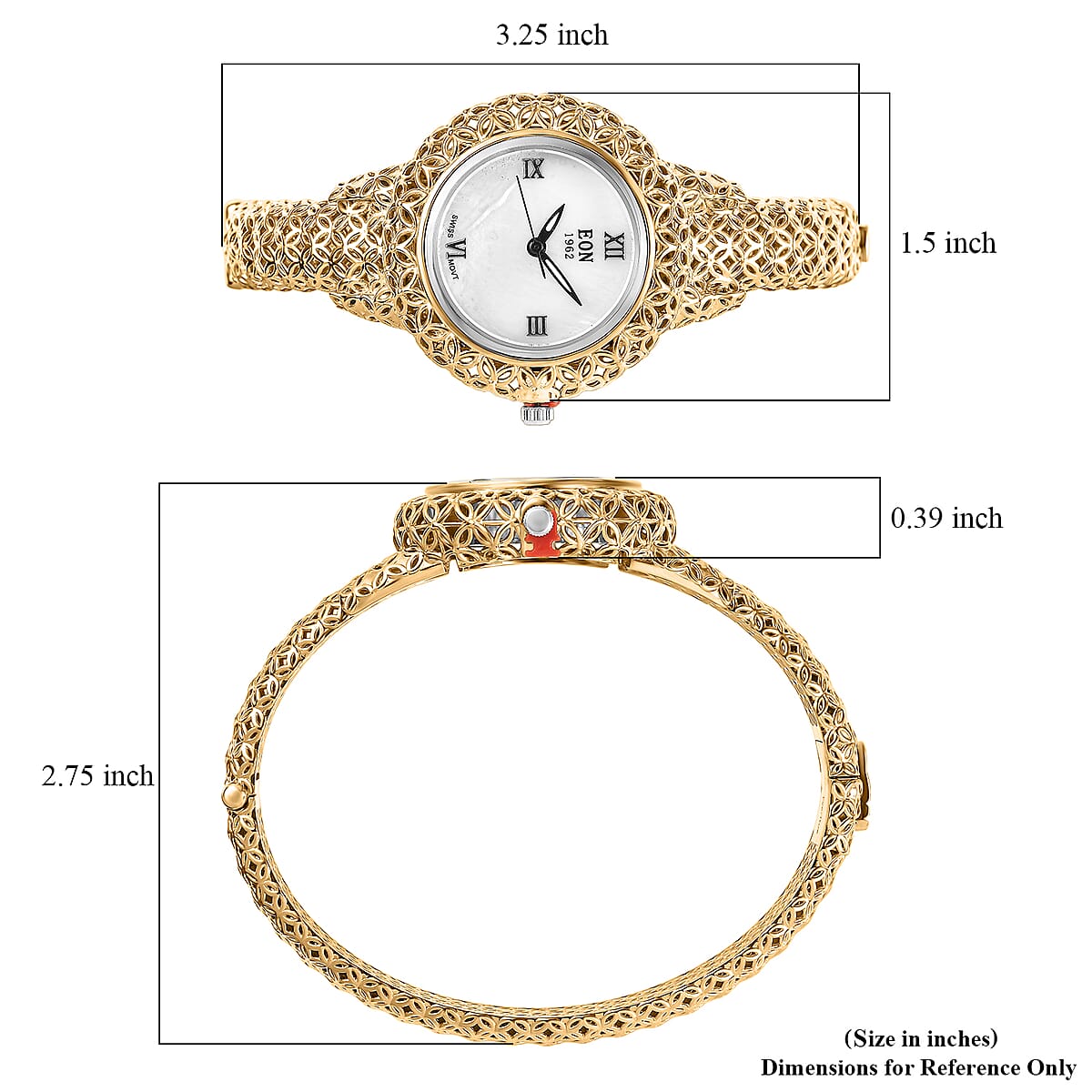 EverTrue Bangle Bracelet in 18K YG Plated (7.25 In) image number 6