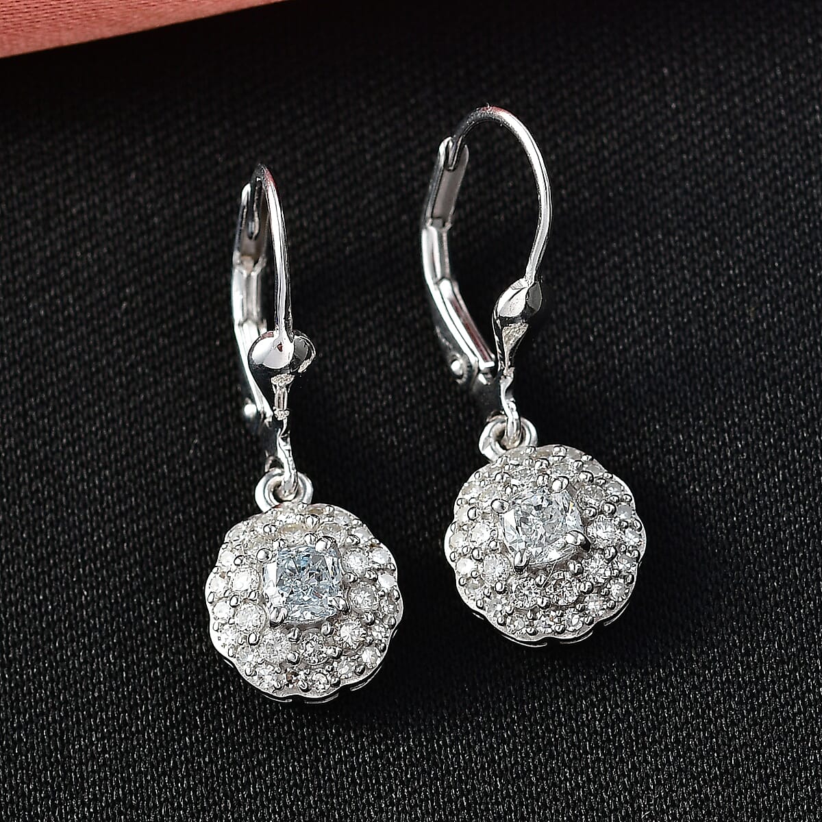 Luxuriant Lab Grown Diamond G-H SI 1.10 ctw Earrings in Rhodium Over Sterling Silver image number 1