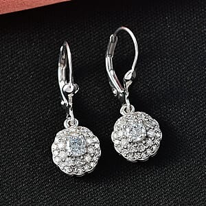 Luxuriant Lab Grown Diamond G-H SI 1.10 ctw Earrings in Rhodium Over Sterling Silver