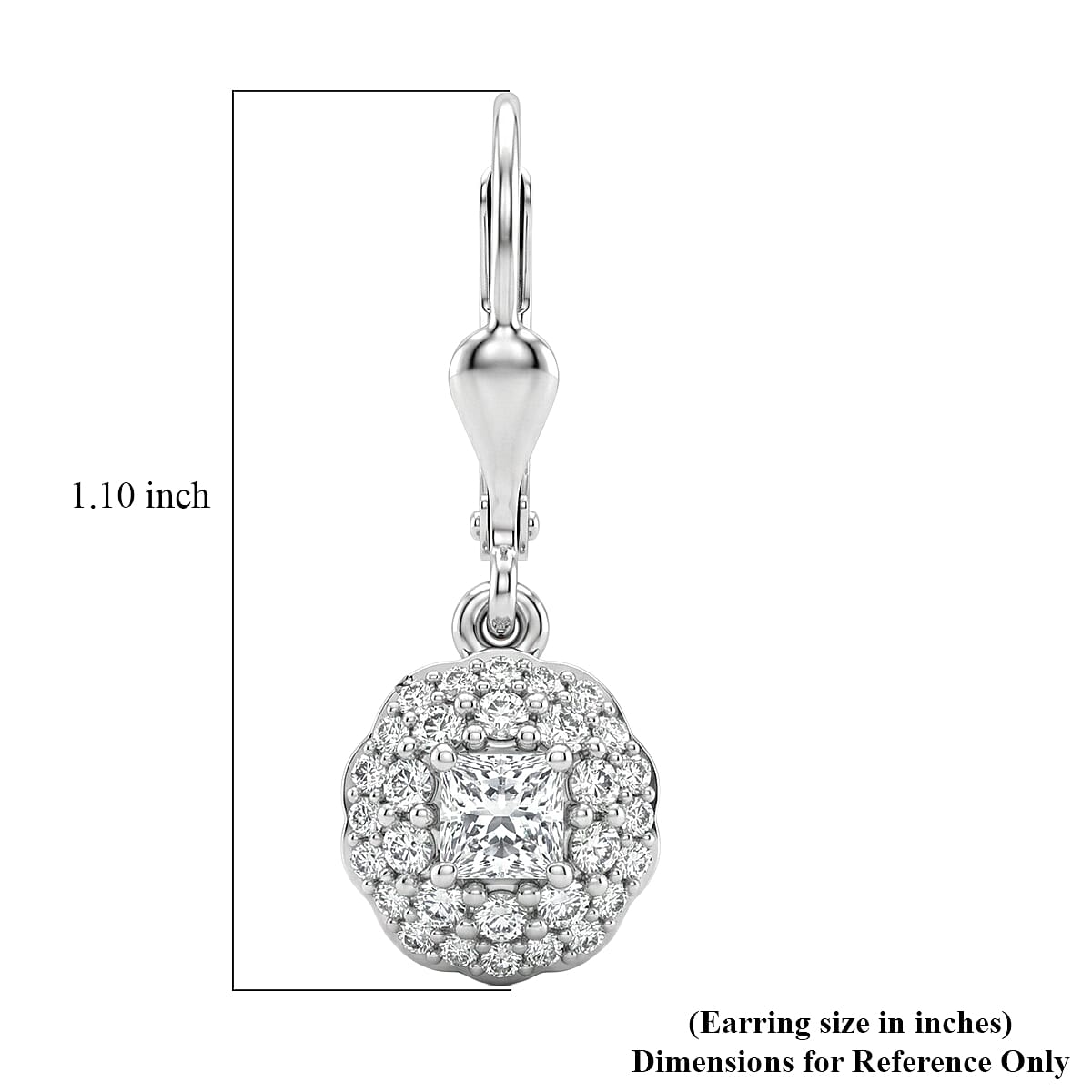 Luxuriant Lab Grown Diamond G-H SI 1.10 ctw Earrings in Rhodium Over Sterling Silver image number 5