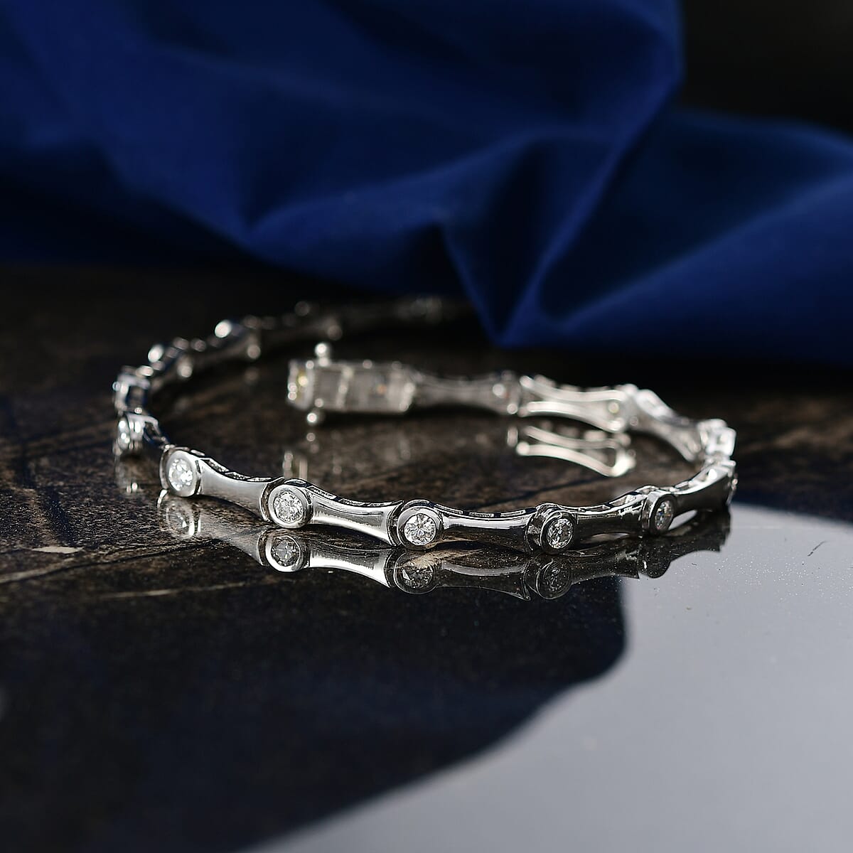 EverTrue Moissanite Bracelet in Platinum Bond (7.25 In) 1.50 ctw image number 1