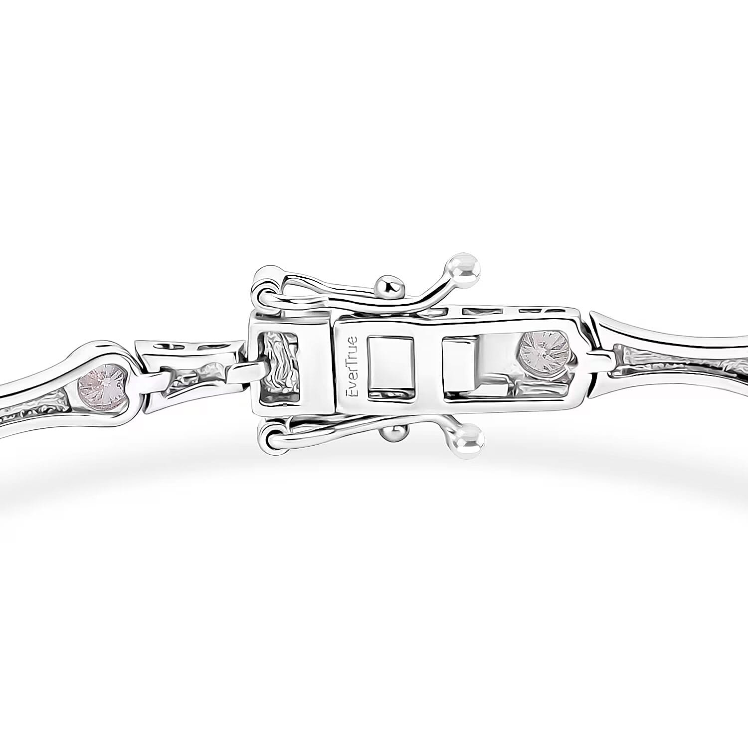 EverTrue Moissanite 1.50 ctw Eternal Wave Bracelet in Platinum Bond (7.25 In)