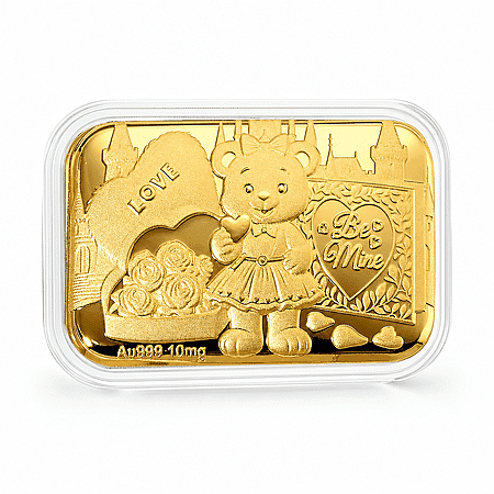 24K Golden Teddy Emboss Sheet 31x45.5mm 10mg - Product card gallery slide 1 (10178427978041)