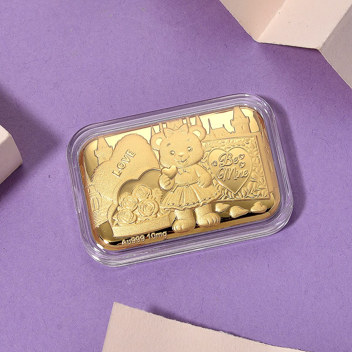  24K Golden Teddy Emboss Sheet 31x45.5mm 10mg image number 1