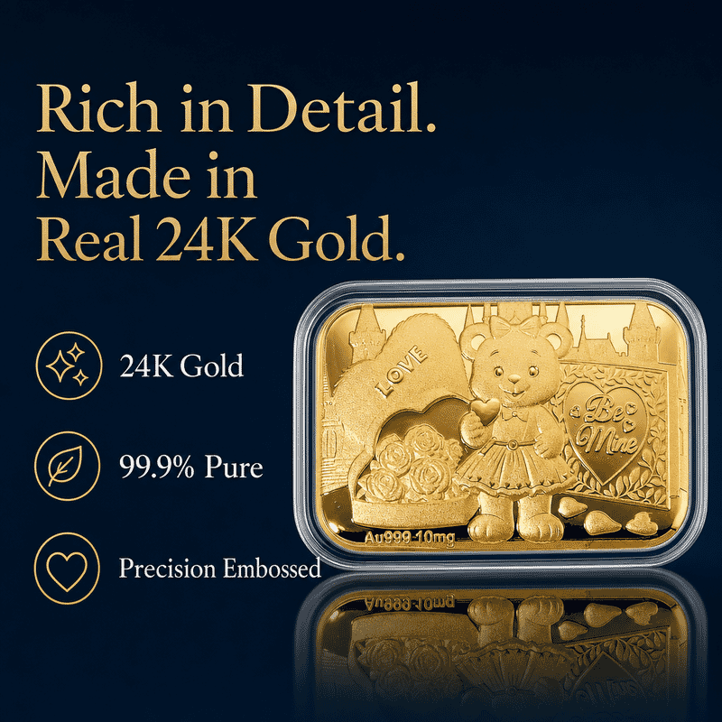 Doorbuster Teddy 24k Gold Embossed Sheet 10mg