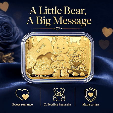 24K Golden Teddy Emboss Sheet 31x45.5mm 10mg - Product card gallery slide 3 (10178427978041)