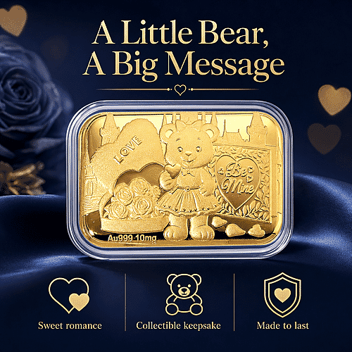 24K Golden Teddy Emboss Sheet 31x45.5mm 10mg - Product card gallery slide 3 (10178427978041)
