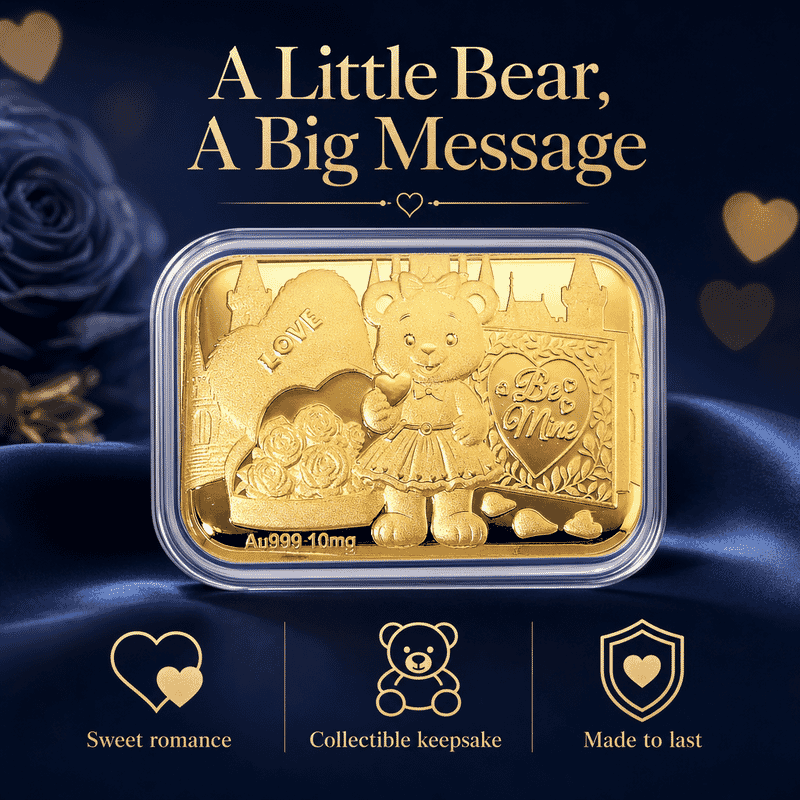 Doorbuster Teddy 24k Gold Embossed Sheet 10mg