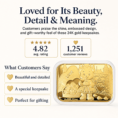 Teddy 24k Gold Embossed Sheet 10mg