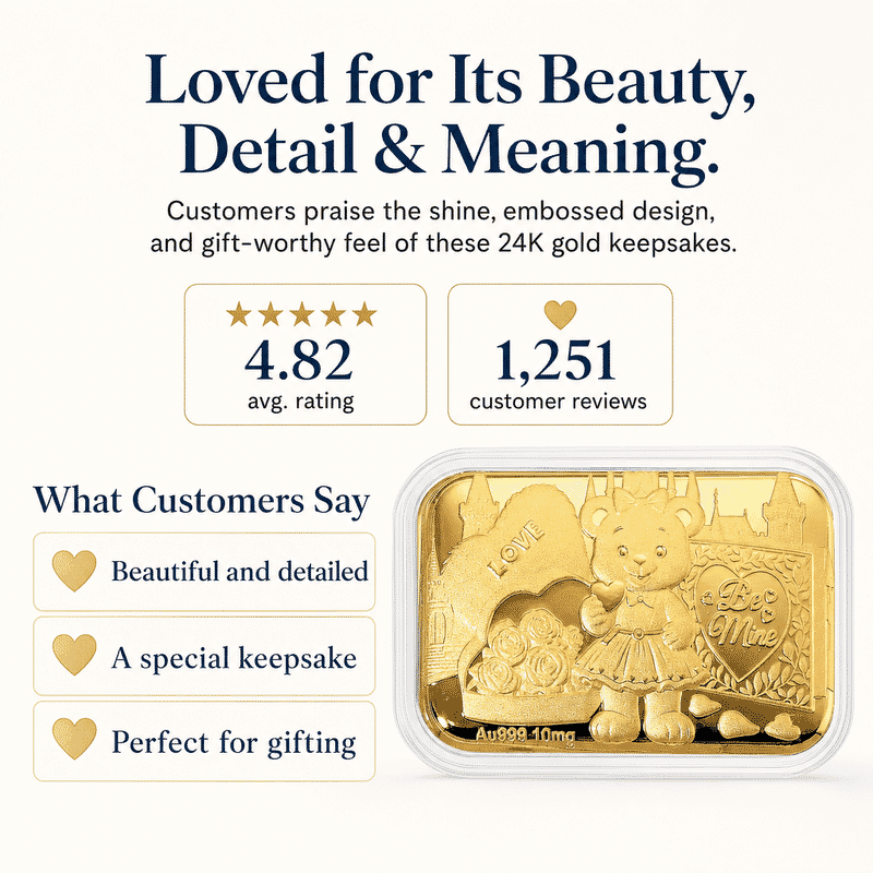 Doorbuster Teddy 24k Gold Embossed Sheet 10mg