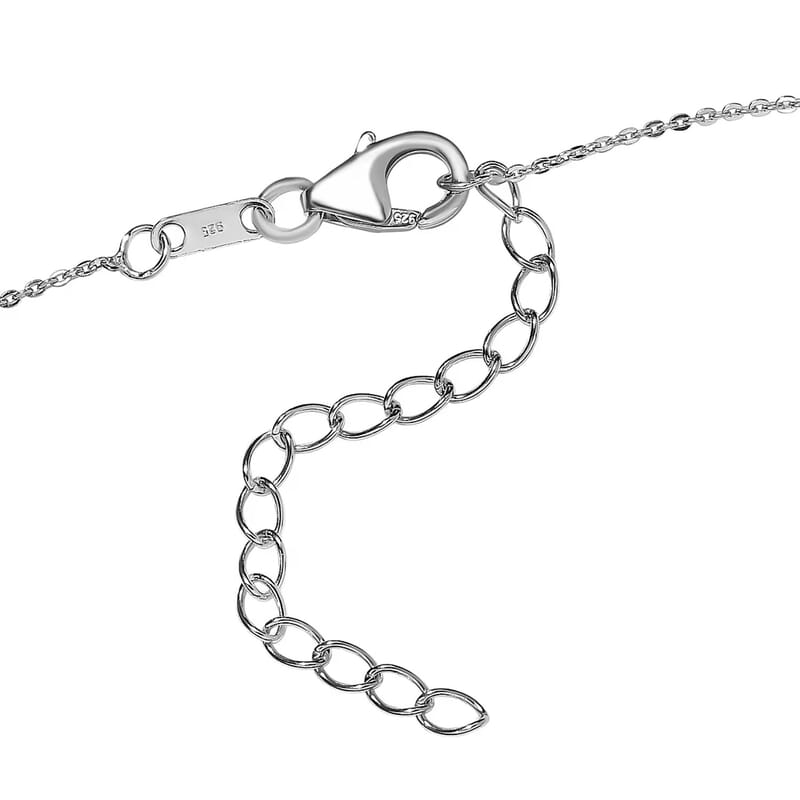 Luxuriant Lab Grown Diamond G-H SI 0.25 ctw Necklace in 18K Vermeil YRG and Rhodium Over Sterling Silver 18-20 Inches