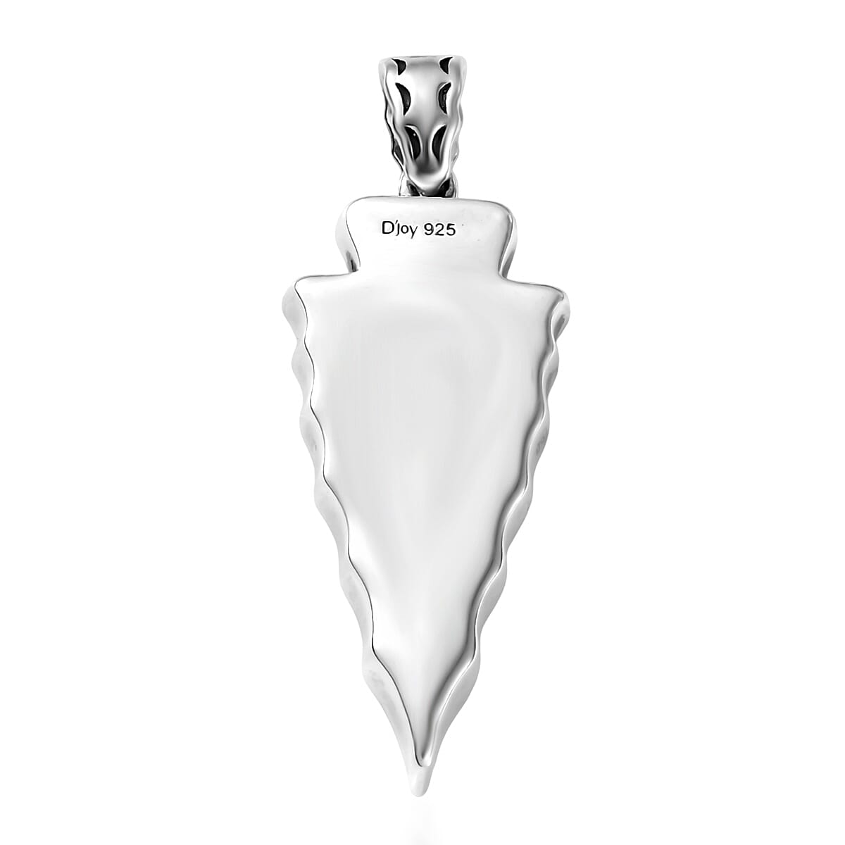 D'Joy Artisan Crafted Premium Blue Moon Turquoise 7.00 ctw Arrow Pendant without Chain in Sterling Silver image number 4