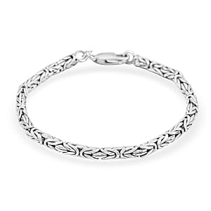 Sterling Silver Byzantine Bracelet (7.50 In) 6.4 Grams