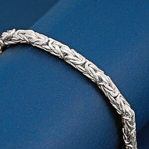 Sterling Silver Byzantine Bracelet (7.50 In) 6.4 Grams