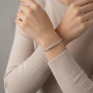 Sterling Silver Byzantine Bracelet (7.50 In) 6.4 Grams