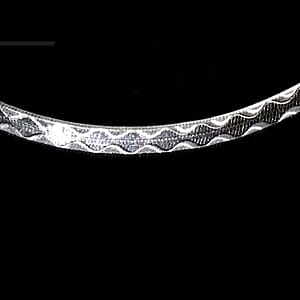 Sterling Silver Textured Wavy Chain Necklace (18 Inches) (3.60 g)