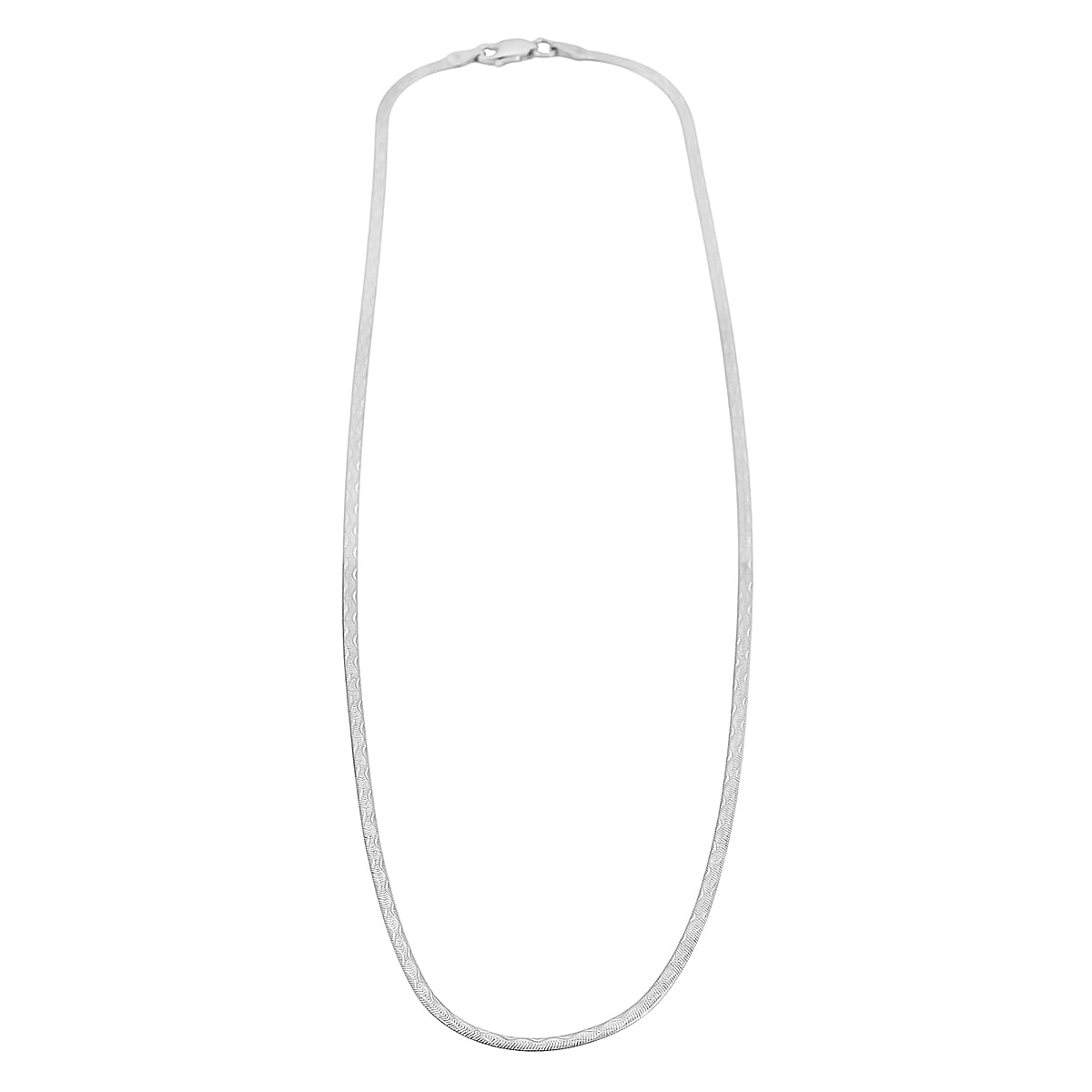 Sterling Silver Textured Wavy Chain Necklace (18 Inches) (3.60 g) image number 3