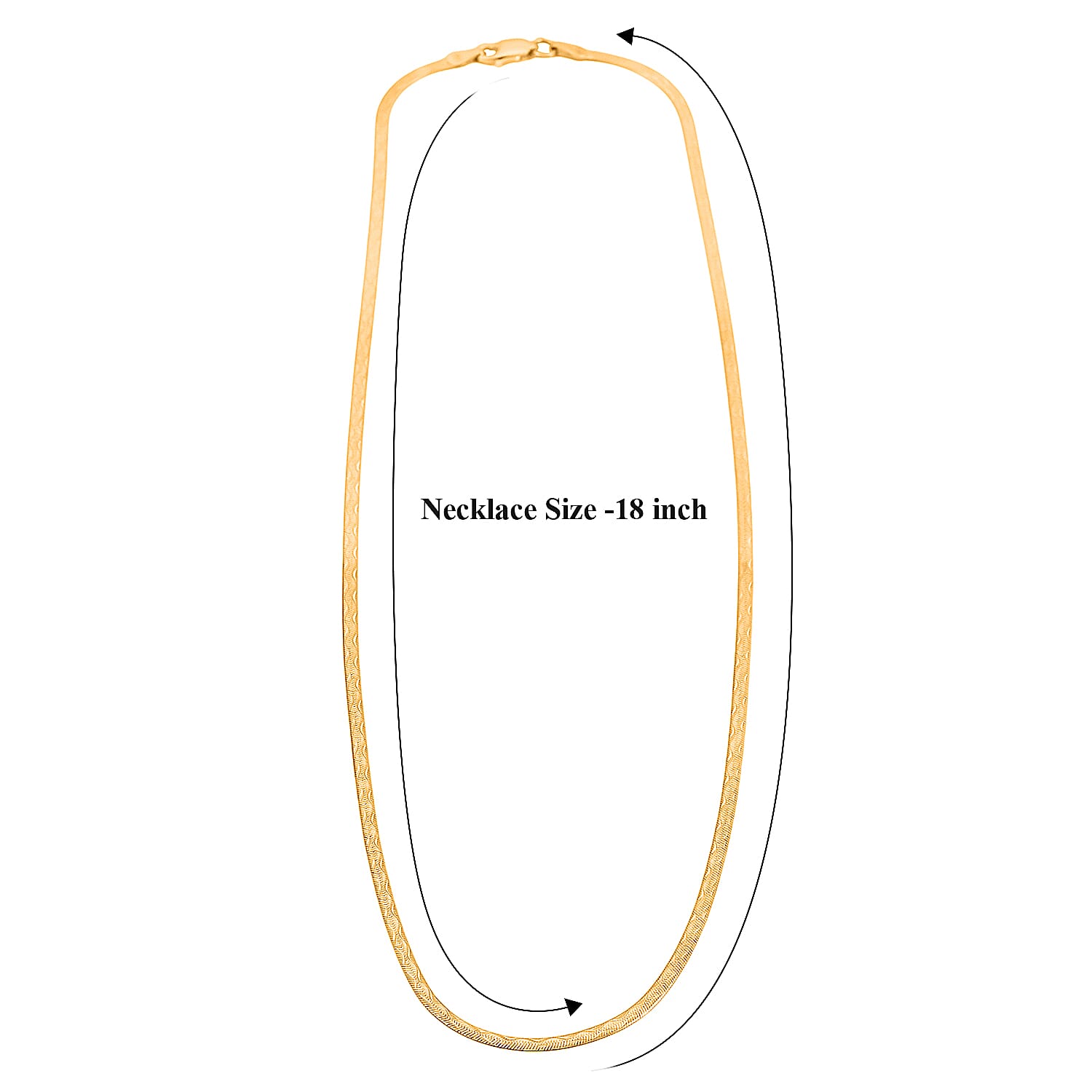 14K YG Over Sterling Silver Textured Wavy Chain Necklace (18 Inches) (3.60 g)