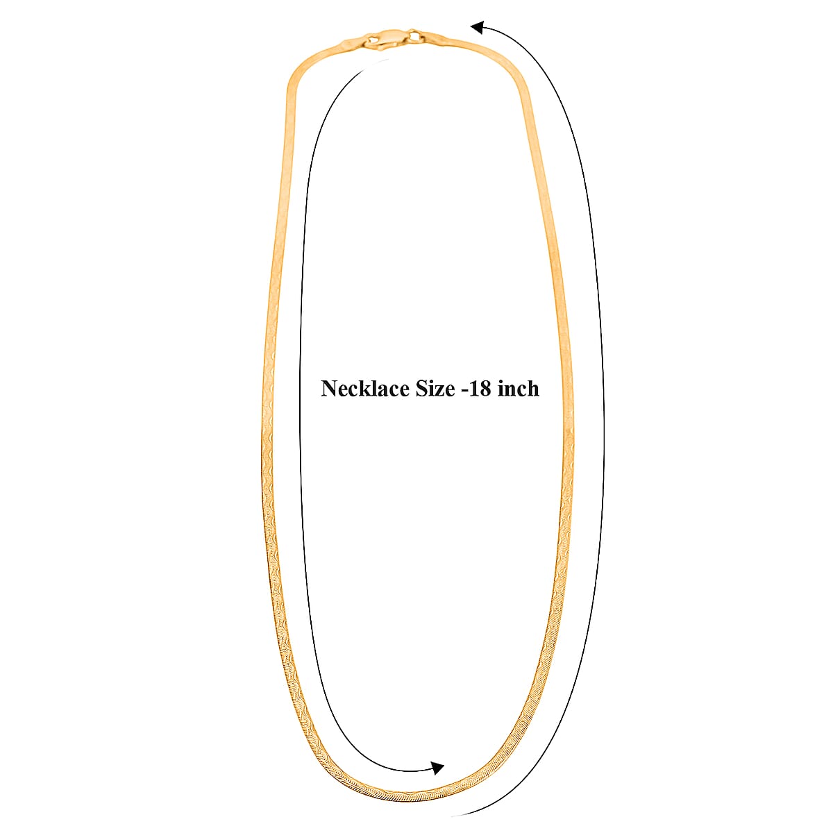  14K YG Over Sterling Silver Textured Wavy Chain Necklace (18 Inches) (3.60 g) image number 5